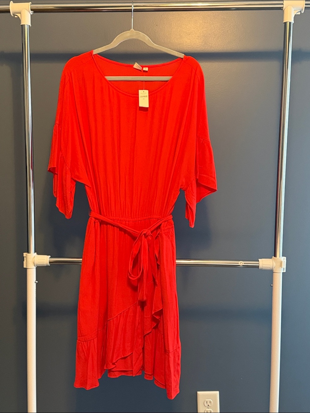 Red Belted Women's Dress - Unbranded